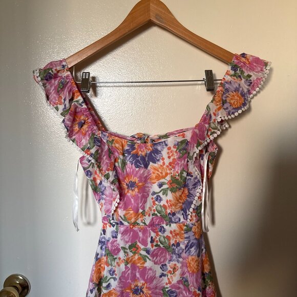 Hello Molly Forever Lover Floral Cutout Mini Dress M - Picture 3 of 7